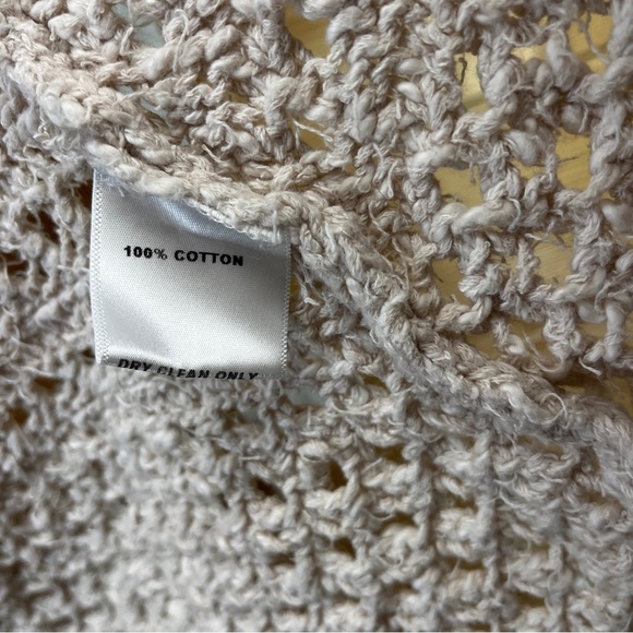 Line the Label Cardigan Sweater Duster Longline Small Cotton Ivory Festival B88 - Picture 8 of 16